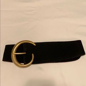 Thick black fashion belt
